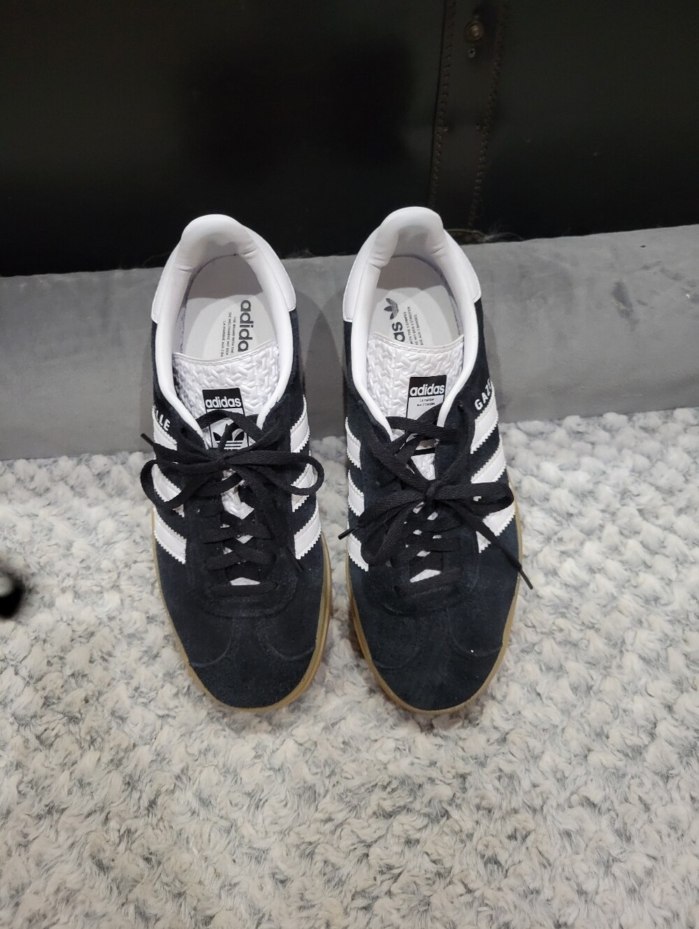 adidas Black and White Suede Classic Sneakers